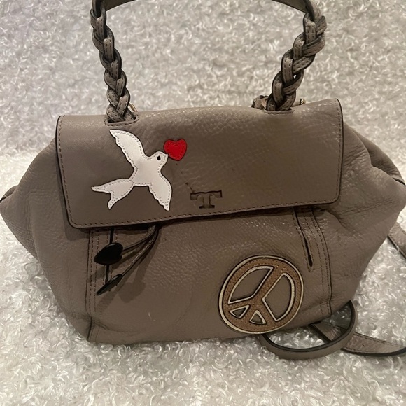 Tory Burch Half Moon Satchel Leather Handbag - Picture 1 of 14